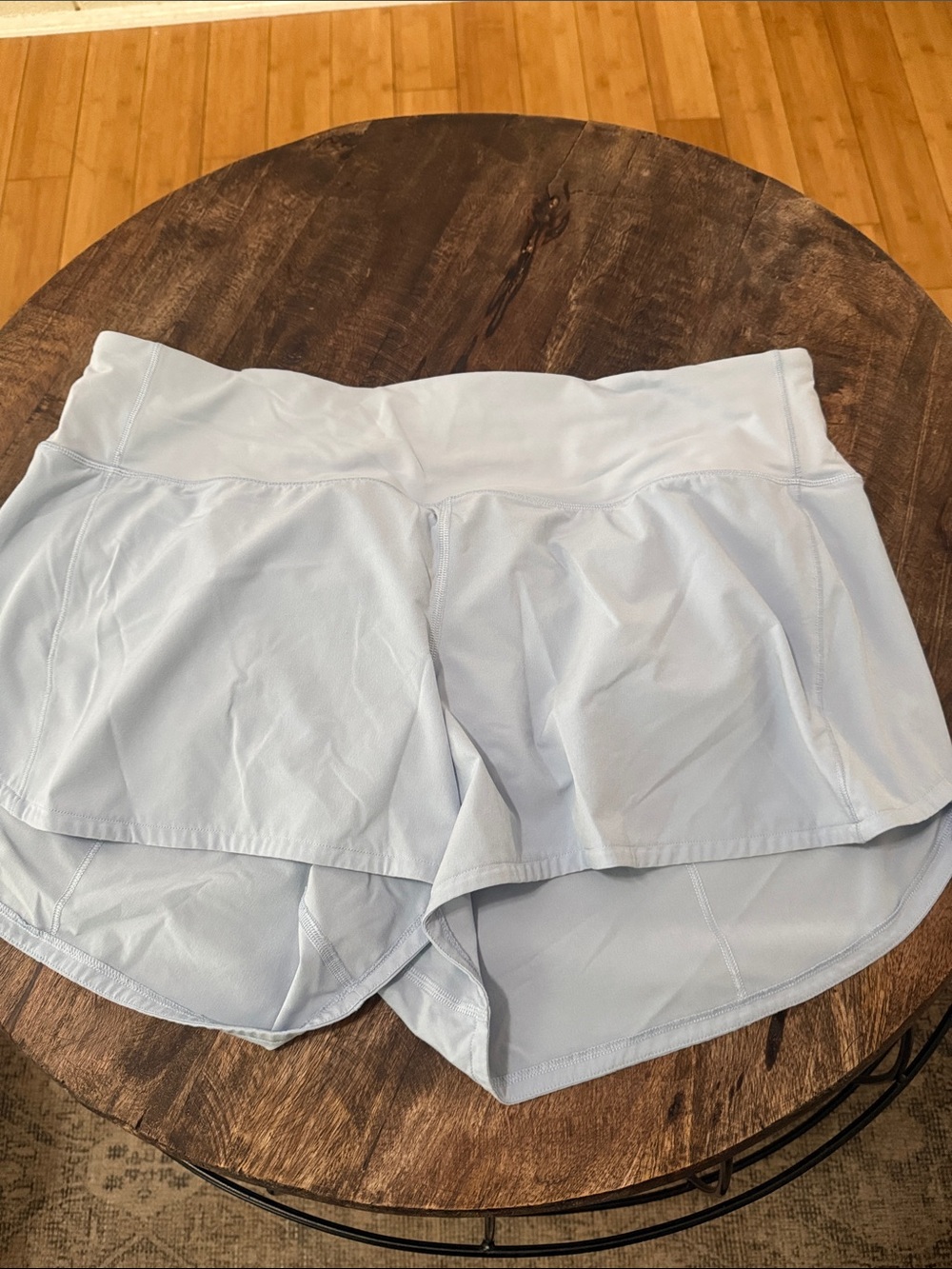 Lululemon Light Blue Tracker Athletic Shorts 12 Tall